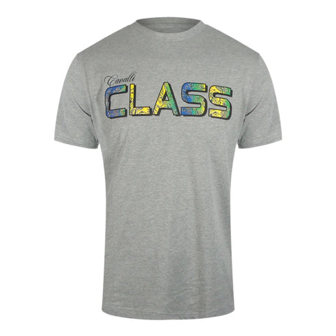 Cavalli Class Txt60I Jd060 05014 Grey Melange T-Shirt Mens M