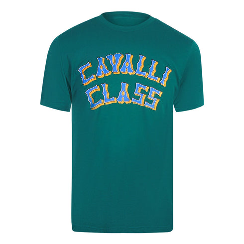 Cavalli Class Txt60X Jd060 04038 Green Ottanio T-Shirt Mens M