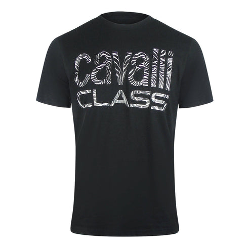 Cavalli Class Txt61D Jd060 05051 Black T-Shirt Mens M