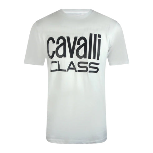 Cavalli Class Txt61F Jd060 00533 Off White T-Shirt Mens M