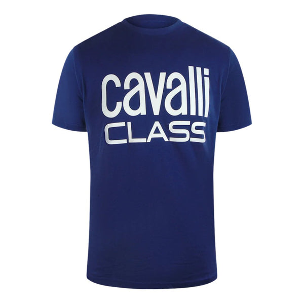 Cavalli Class Txt61F Jd060 04551 Iris Blue T-Shirt Mens M