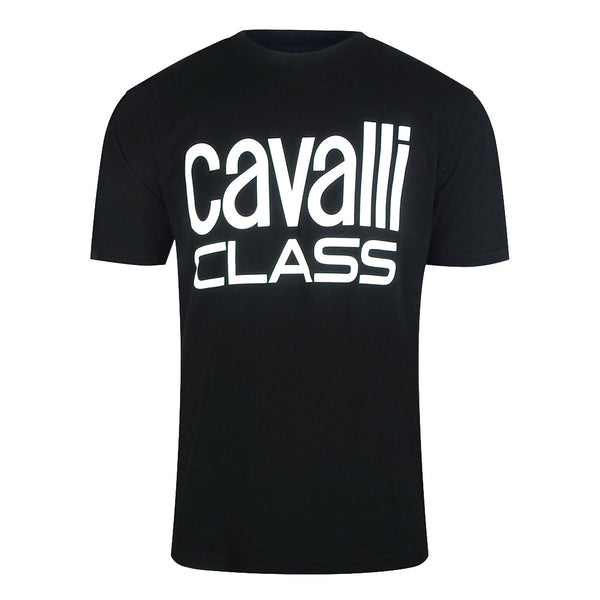 Cavalli Class Bold Brand Black T-Shirt TXT61F JD060 05051