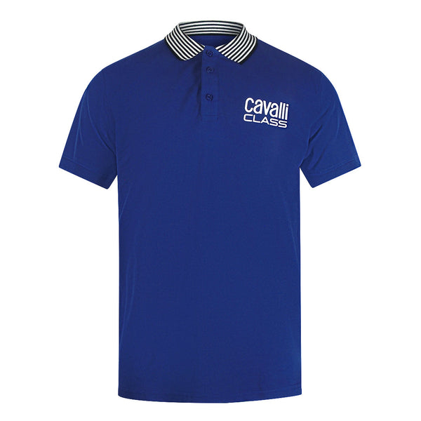 Cavalli Class Txt64E Kb002 04551 Iris Blue S S Polo Mens - Style Centre Wholesale