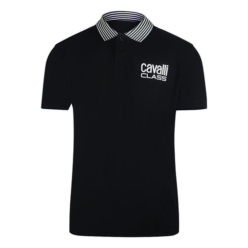 Cavalli Class Txt64E Kb002 05051 Black S S Polo Mens - Style Centre Wholesale