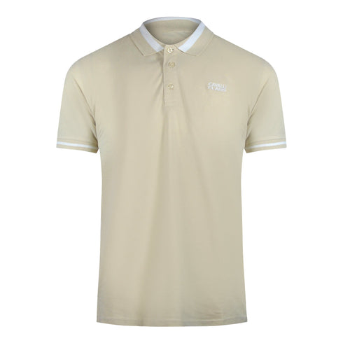 Cavalli Class Bold Stripe Beige Sand Polo Shirt TXT64R KB002 03528