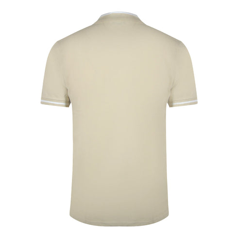 Cavalli Class Bold Stripe Beige Sand Polo Shirt TXT64R KB002 03528