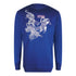 Cavalli Class Txt66B Cf050 04551 Iris Blue Round Neck Sweatshirt Mens - Style Centre Wholesale
