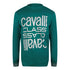 Cavalli Class Txt66C Cf050 04038 Green Ottanio Round Neck Sweatshirt Mens - Style Centre Wholesale