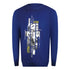 Cavalli Class Txt66E Cf050 04551 Iris Blue Round Neck Sweatshirt Mens - Style Centre Wholesale