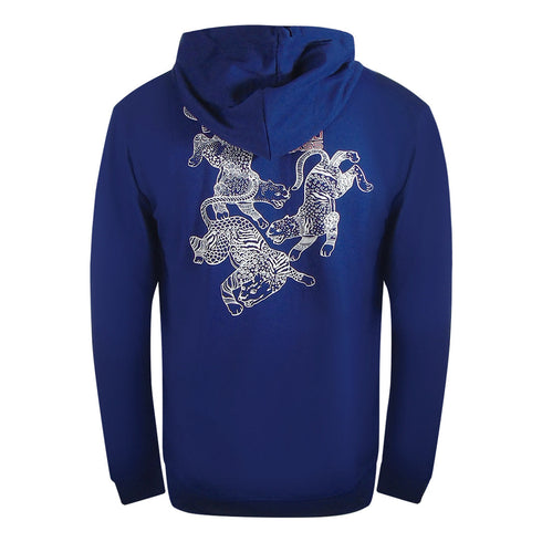 Cavalli Class Txt68C Cf050 04551 Iris Blue Hoodie Zip Sweatshirt Mens M