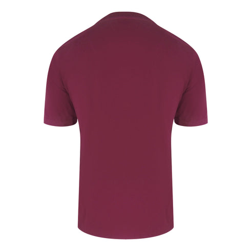 Aquascutum Active Check Pocket T Shirt Cordovan Ts004 26 Burgundy T Shirt Male - Style Centre Wholesale