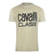 Cavalli Class Bold Logo Beige Sand T-Shirt TXT61F JD060 03528