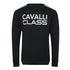 Cavalli Class Txt66A Cf050 05051 Black Round Neck Sweatshirt Mens - Style Centre Wholesale