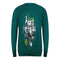 Cavalli Class Txt66E Cf050 04038 Green Ottanio Round Neck Sweatshirt Mens - Style Centre Wholesale