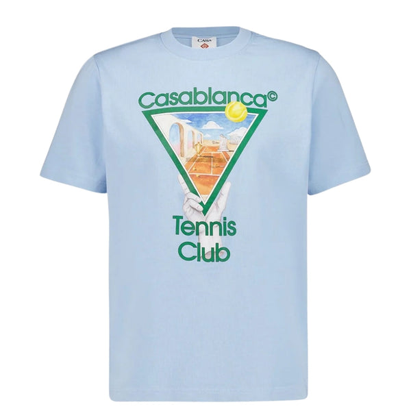 Casablanca Printed T-Shirt Metaphysical Tennis Icon Blue U Mps25 Jts 001 09 001 09 Blue T-Shirts Mens