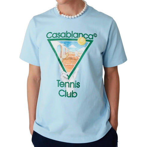 Casablanca Printed T-Shirt Metaphysical Tennis Icon Blue U Mps25 Jts 001 09 001 09 Blue T-Shirts Mens
