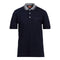 Missoni Short Sleeve Polo Blue Navy Base With Blue And Purple Space Dyed S
