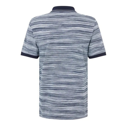 Missoni Short Sleeve Polo Blue And Purple Space Dyed S