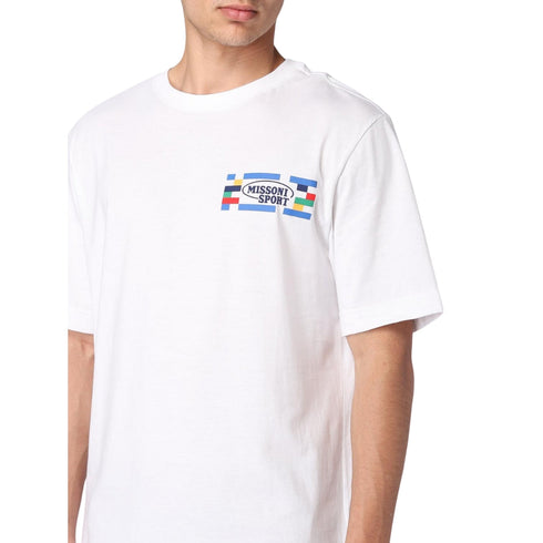 Missoni Short Sleeve T-Shirt White And Multicolor Heritage S