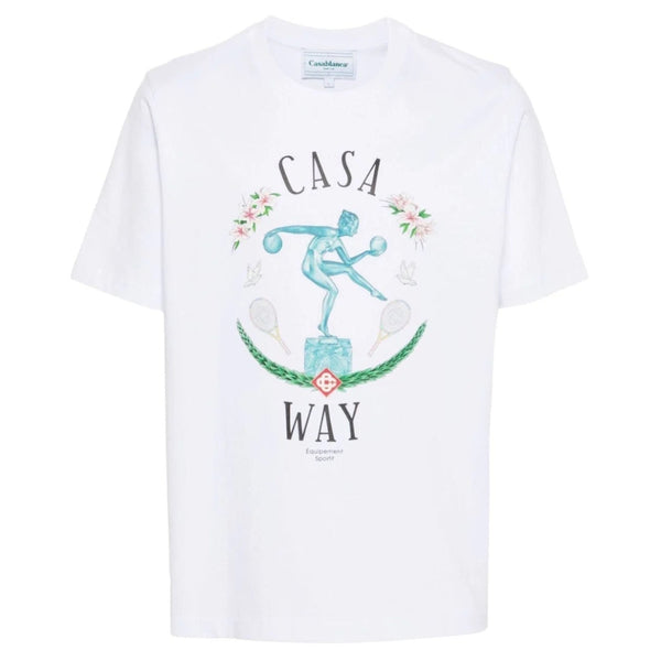 Casablanca Statue En Marbe Design White T-Shirt S