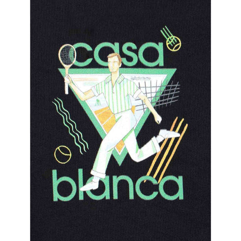 Casablanca Le Jue Design Black T-Shirt S