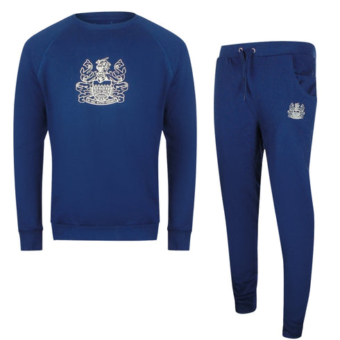 Aquascutium Iconic Crest Crewnecket St001 11 Navy Creckneck And Track Pants Set Male - Style Centre Wholesale