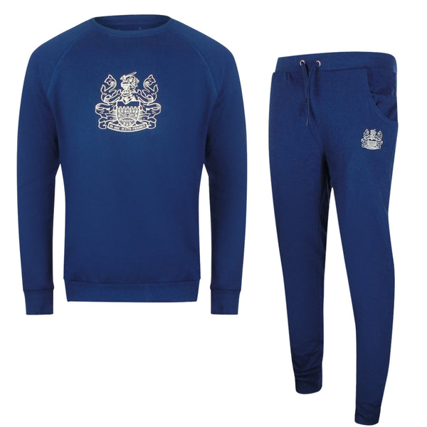 Aquascutium Iconic Crest Crewnecket St001 11 Navy Creckneck And Track Pants Set Male - Style Centre Wholesale