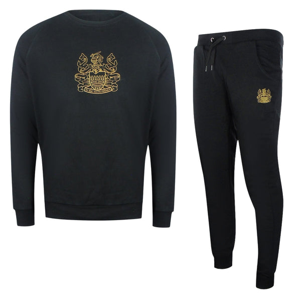 Aquascutium Iconic Crest Crewnecket St001 11 Black Creckneck And Track Pants Set Male - Style Centre Wholesale