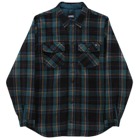 VANS VN0A7S8ZEHU1 EHU1 GREEN/YELLOW/BLACK BRICKELL SHIRT Mens M