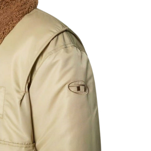 Diesel W-Carlo-NW Tidal Foam Cream Jacket W-CARLO-NW GIACCA A070240KAUX 1AE