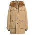 Diesel Beige Hooded Winter Jacket L