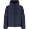 Diesel Plain Navy Blue Padded Hooded Jacket S