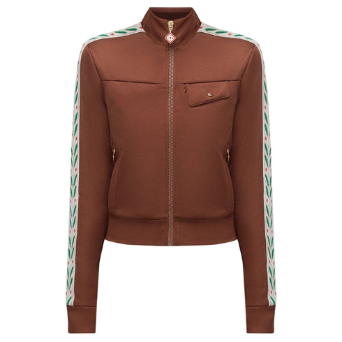 Casablanca Laurel Track Top Brown Wf23 Jtp 165 01 165 Brown Jackets Womens