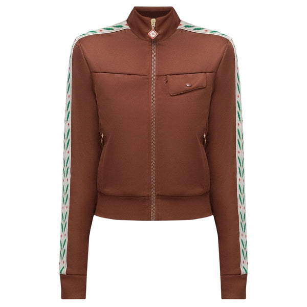 Casablanca Laurel Track Top Brown Wf23 Jtp 165 01 165 Brown Jackets Womens