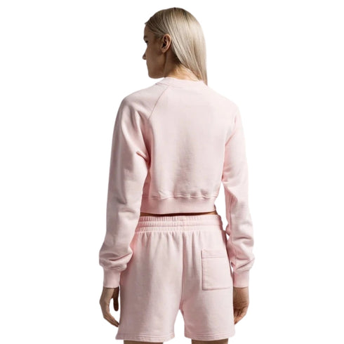 Casablanca Printed Cropped Sweatshirt Equipement Sportif Pink Wps24 Jtp 100 01 100 Pink Sweatshirts Womens