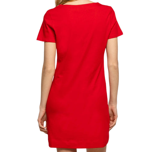 Love Moschino W592913 3876 P05 Red T Shirt Dress Female