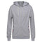 Moschino Brand Taped Pockets Grey Zip Hoodie