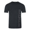 Balmain Brand Embossed Logo Black T Shirt
