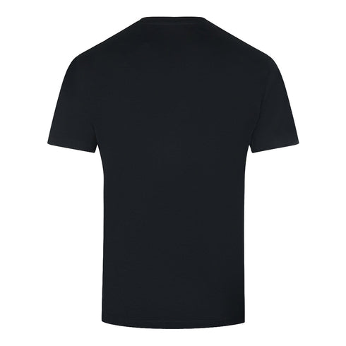 Balmain Brand Embossed Logo Black T Shirt