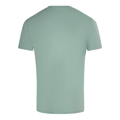 Balmain Brand Embossed Logo Green T Shirt
