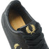 Fred Perry B4290 220 B721 Black Leather Tab Leather Trainers