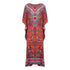 Inoa Banjara 12003 Print Red Long Kaftan Cover Up