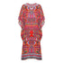 Inoa Banjara 12003 Print Red Long Kaftan Cover Up