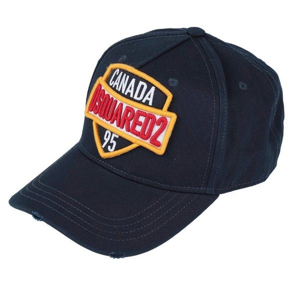 Dsquared2 Embroidered Canada 95 Shield Logo Navy Cap