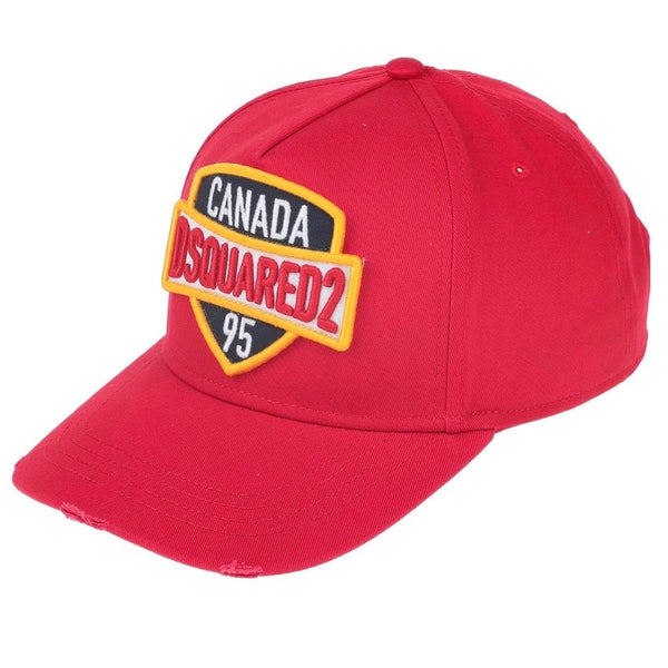 Dsquared2 Embroidered Canada 95 Shield Logo Red Cap BCM0382 05C00001 4065