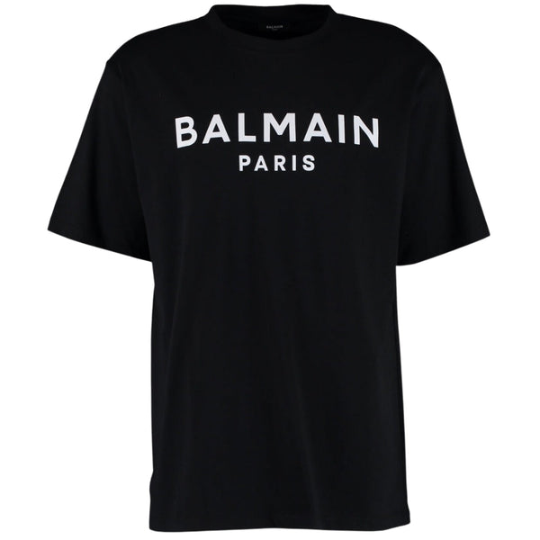Balmain Paris Classic Branded Logo Black T Shirt