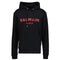 Balmain Paris Red Classic Logo Black Hoodie
