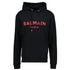 Balmain Paris Red Classic Logo Black Hoodie