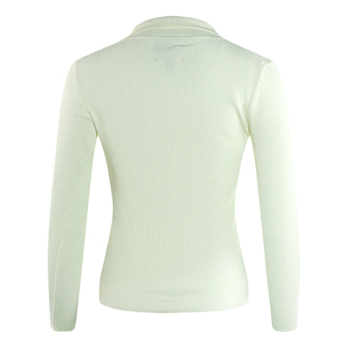 Parajumpers Caris Purity Long Sleeved White Polo Shirt Caris 0748