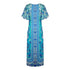 Inoa Catalina Azuro 12002 Blue Silk Maxi Dress
